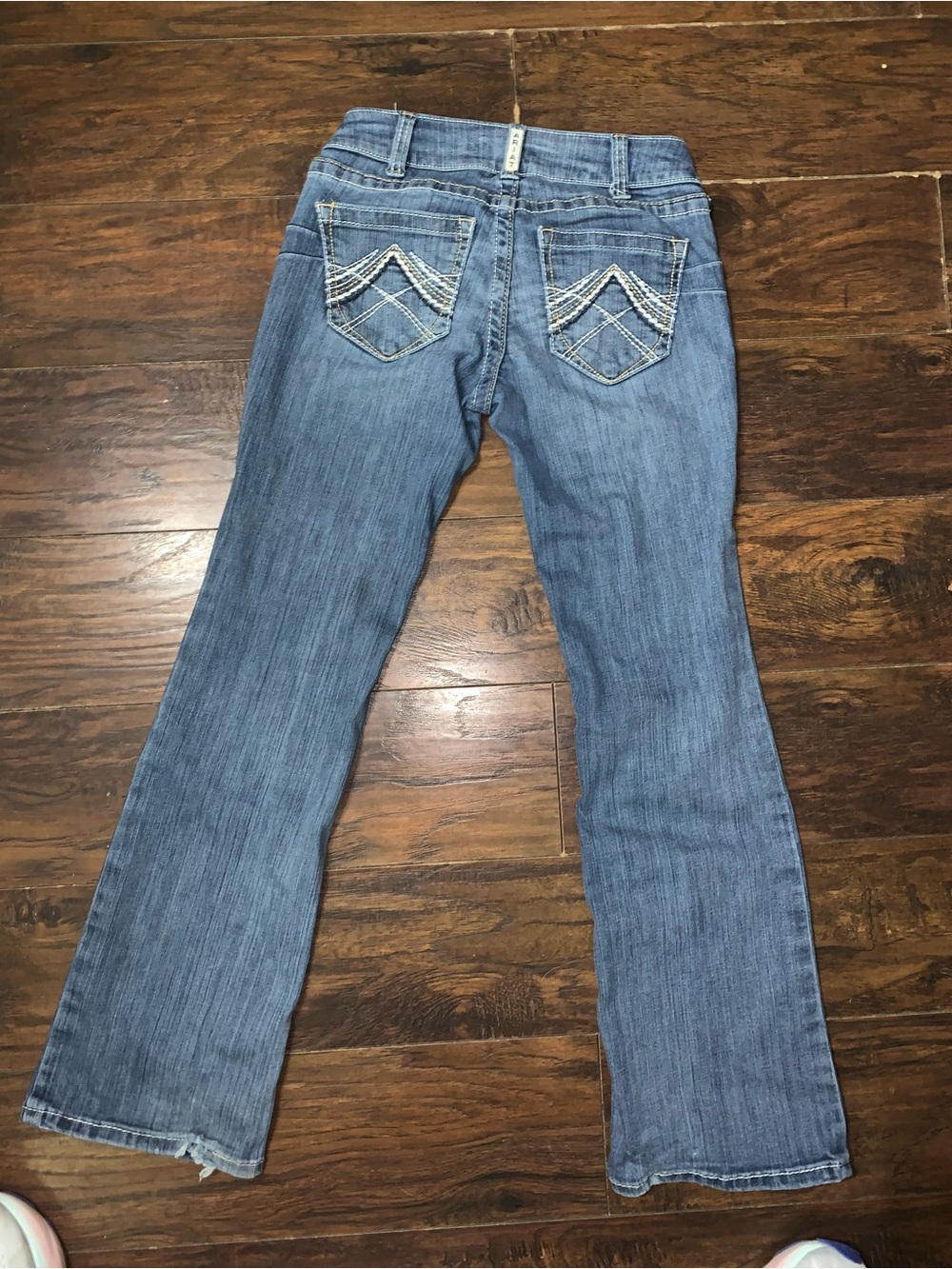 Ariat Light Blue Embroidered Back-Pocket Bootcut Jeans